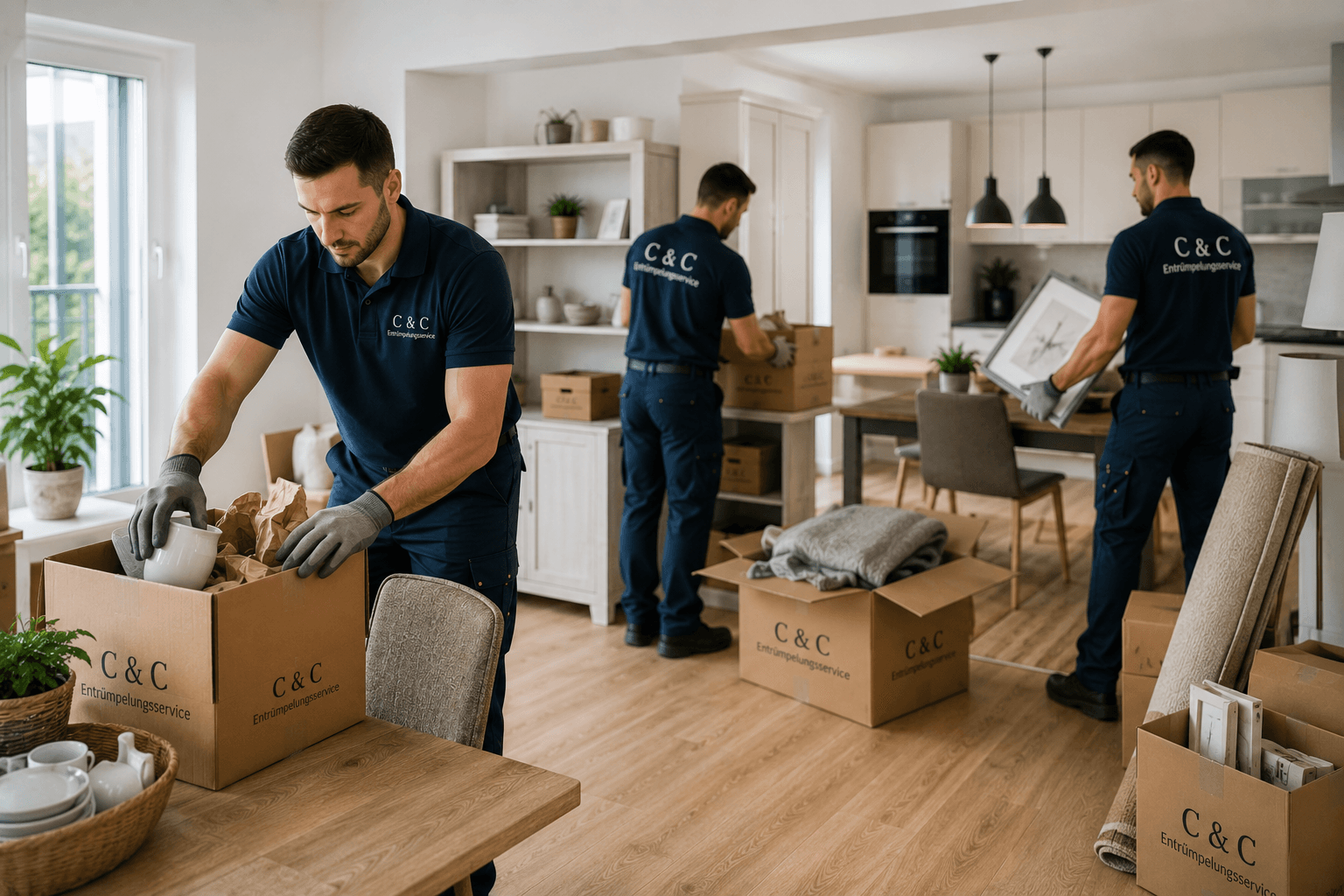 Professionelle Verpackung von Haushaltsgegenständen beim Umzug